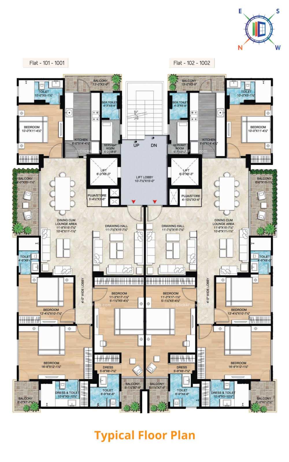 Aralyas Typical Floor Plan