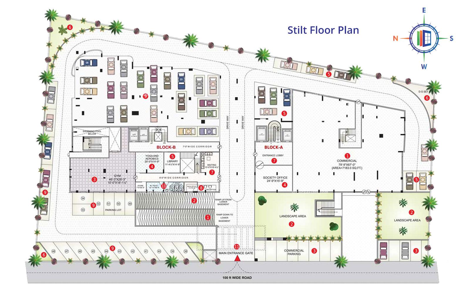 Shivgyan Luxora Stilt Floor Plan