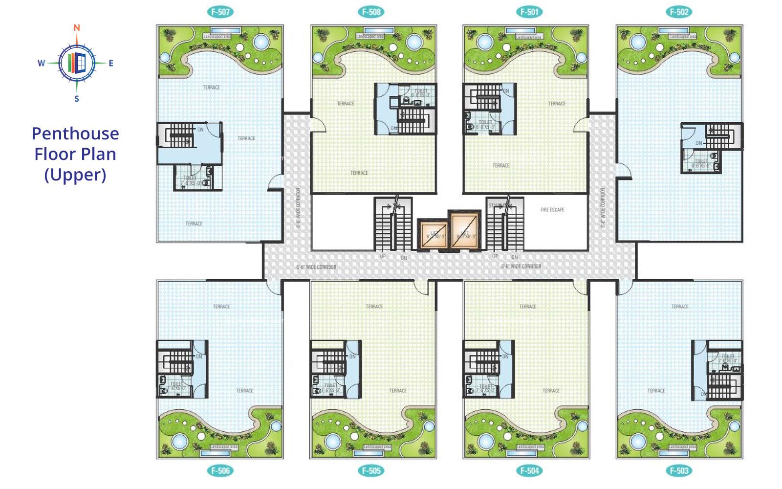 Krishna Residency Upper Penthouse Floor Plan