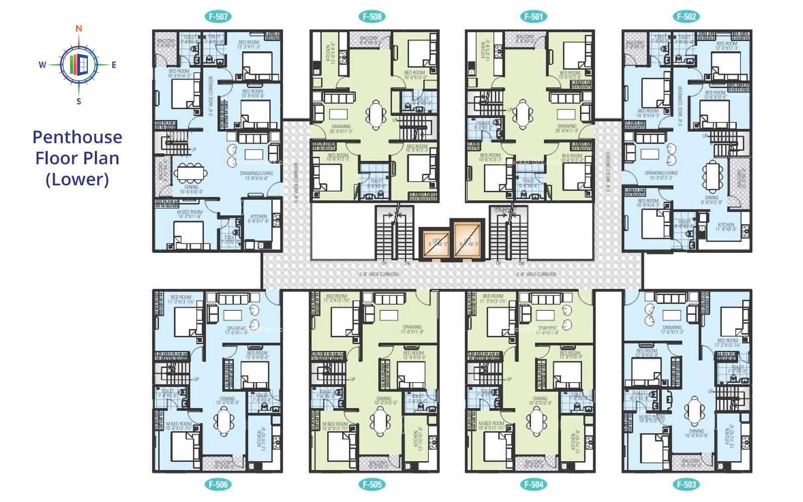 Krishna Residency Lower Penthouse Floor Plan
