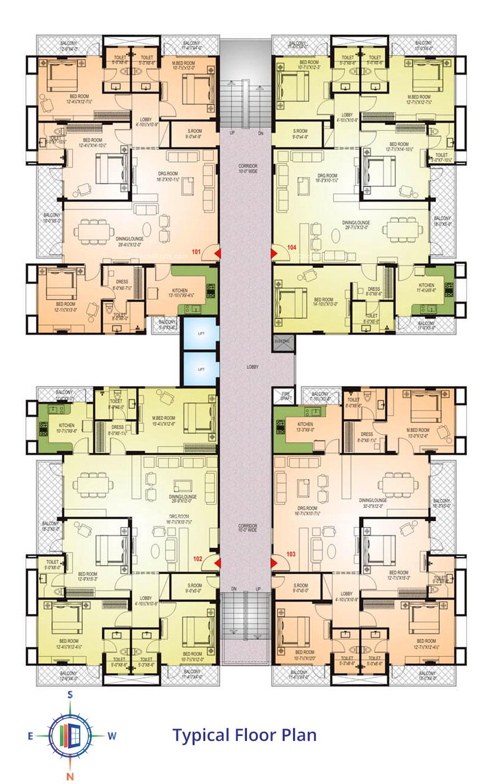 Okay Plus Anand Typical Floor Plan