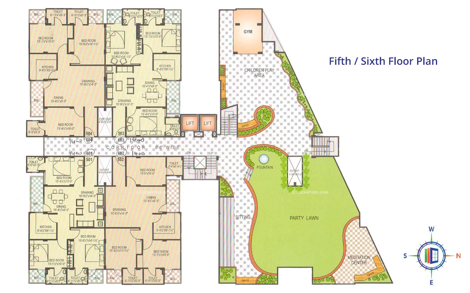 Pearl Orchid Fifth Floor Plan