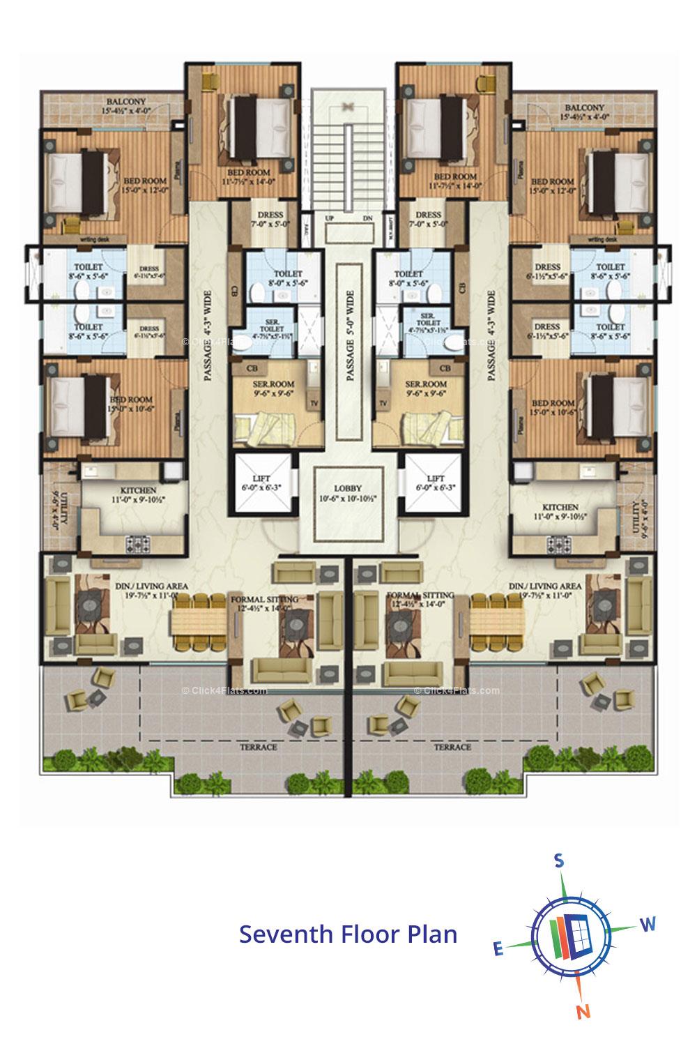 JKD Pearl Landmark Seventh Floor Plan