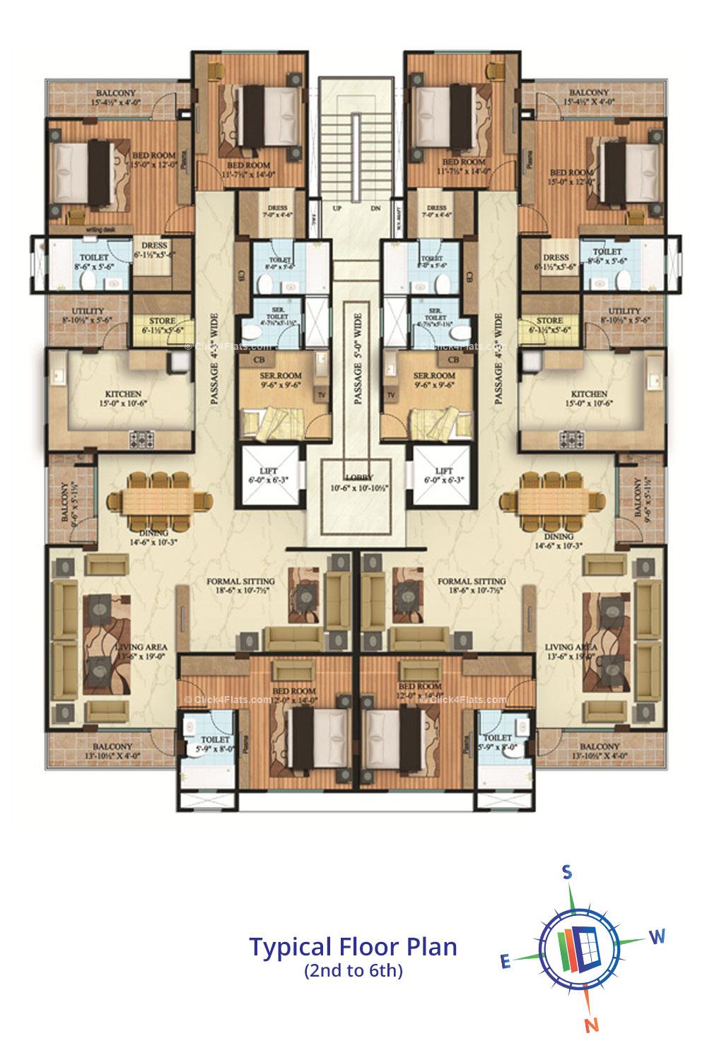 JKD Pearl Landmark Typical Floor Plan 