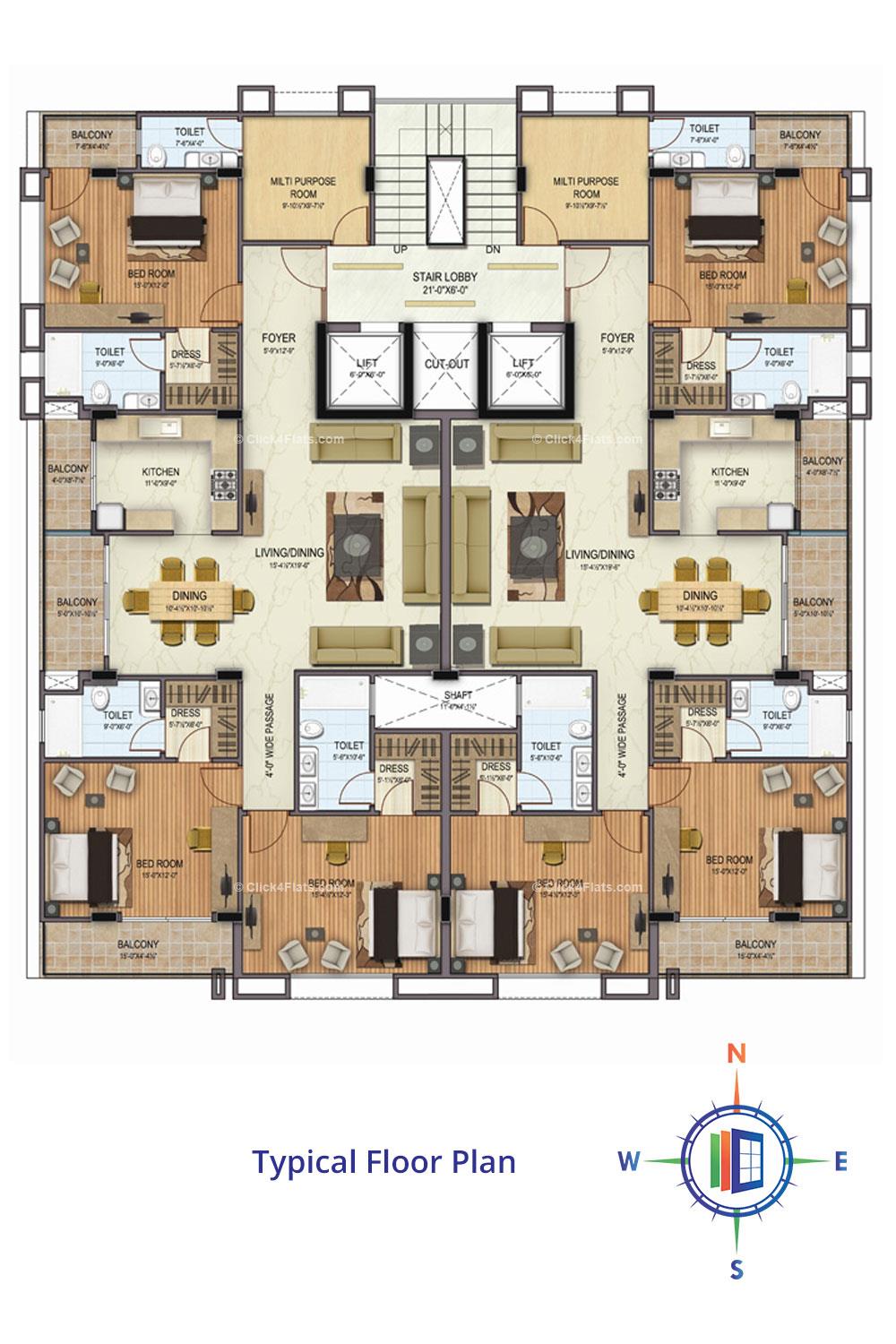 JKD Pearl Stylome Typical Floor Plan
