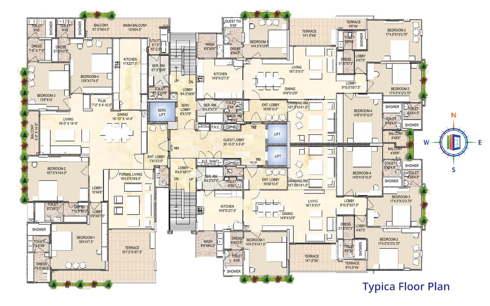 The Address Typical Floor Plan
