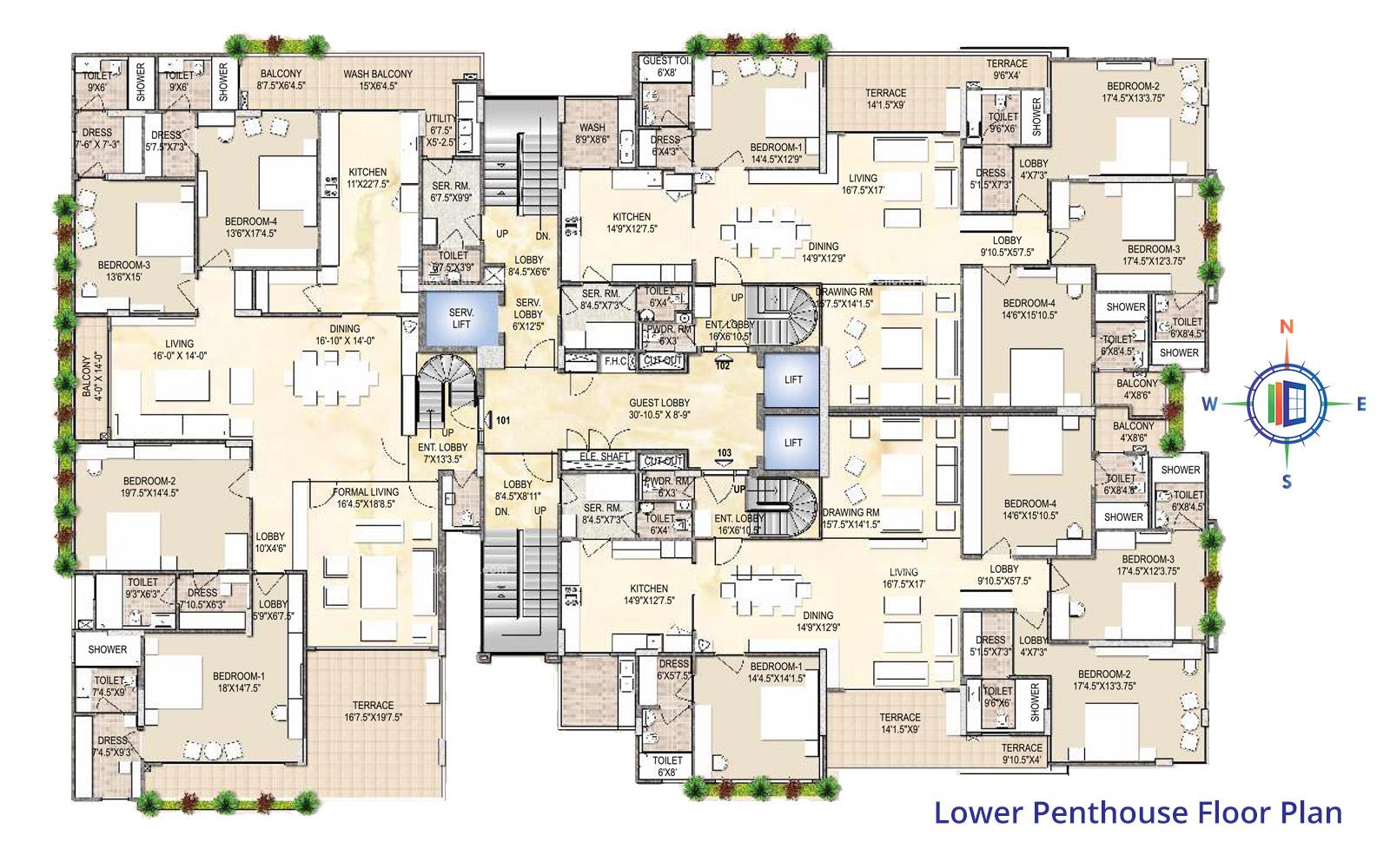 The Address Lower Penthouse Floor Plan