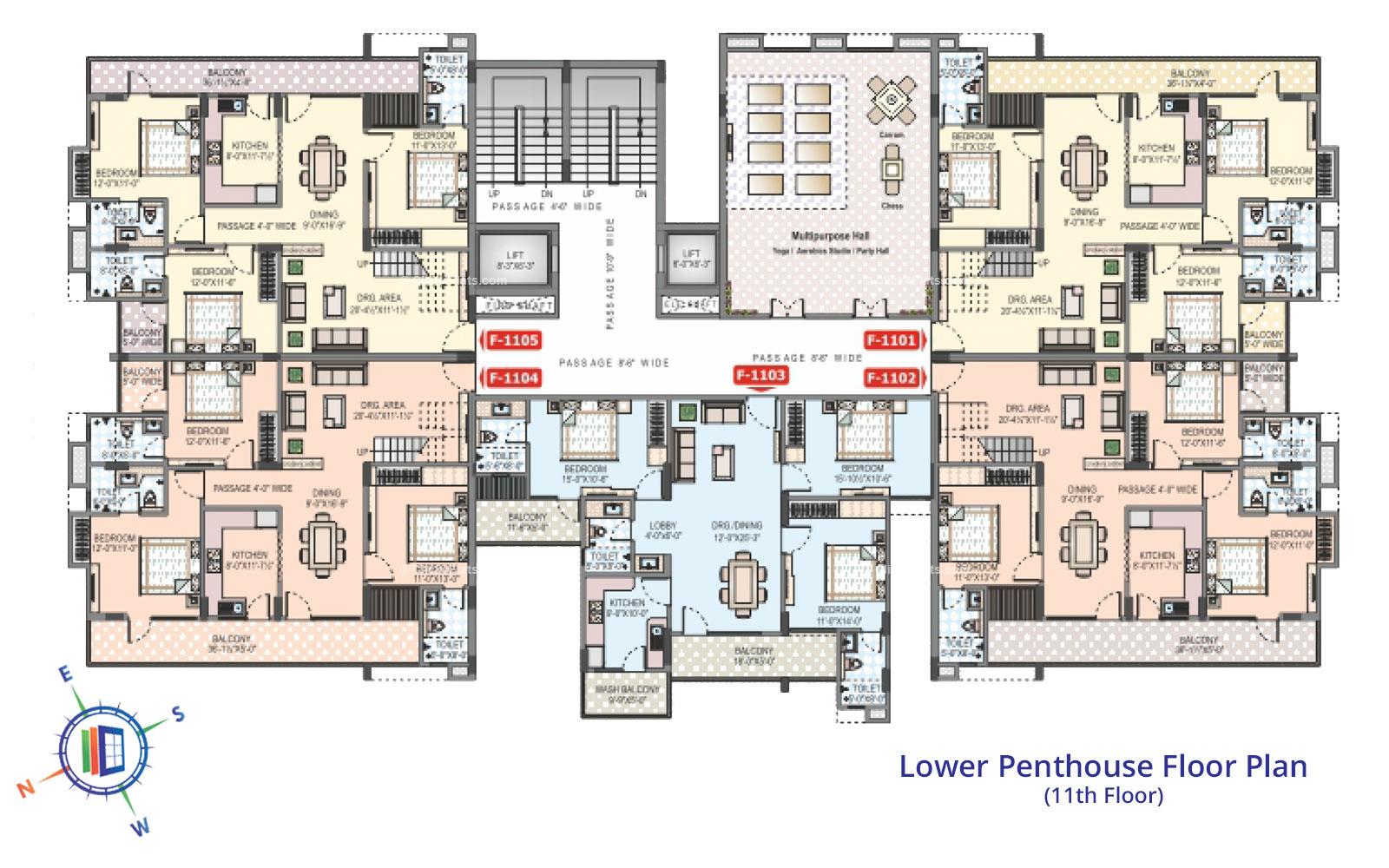 Rajul Augusta Lower Penthouse Floor Plan