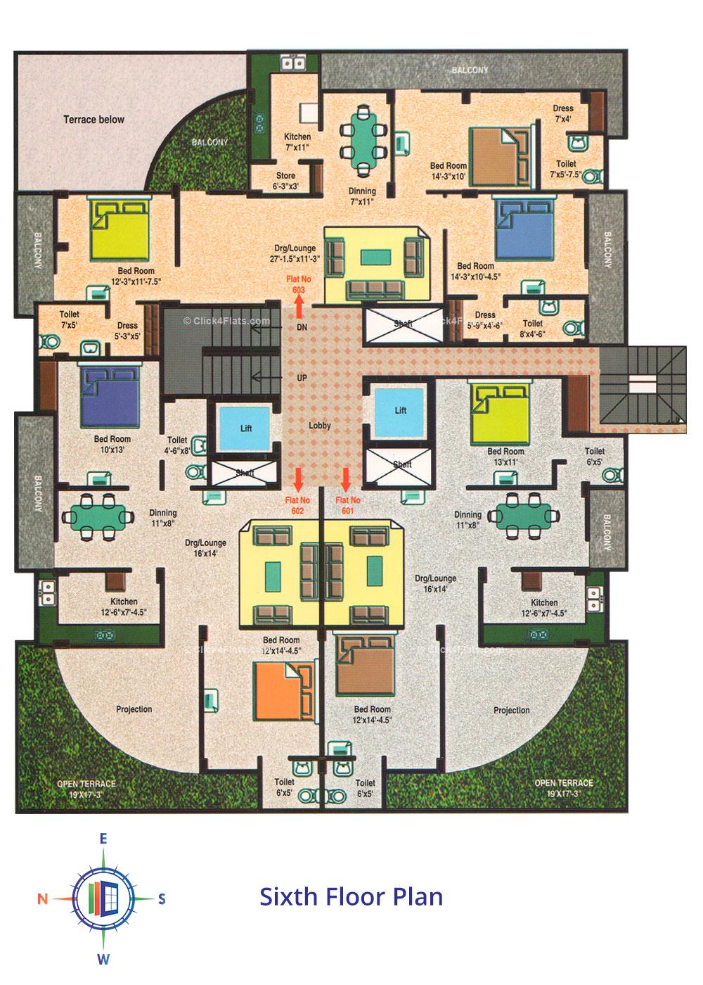 Golden Heights Upper Penthouse Floor Plan