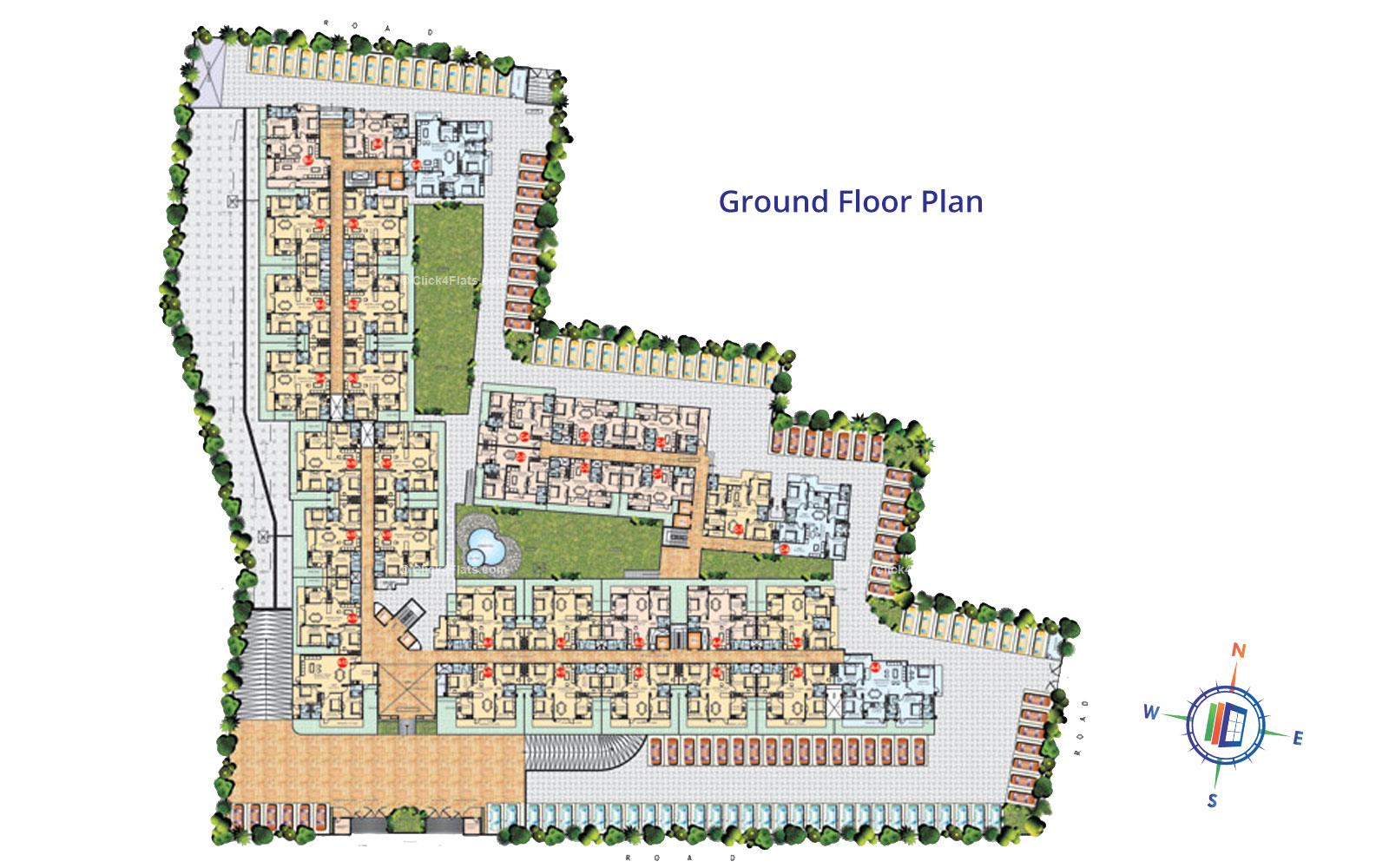 Anukampa Residency Ground Floor Plan
