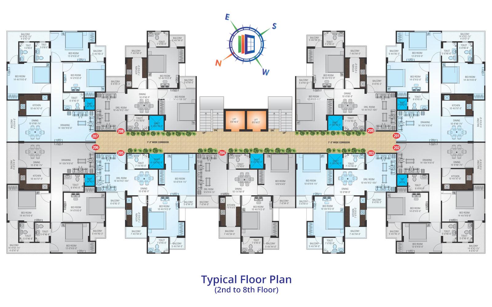 SDC Keystone Typical Floor Plan