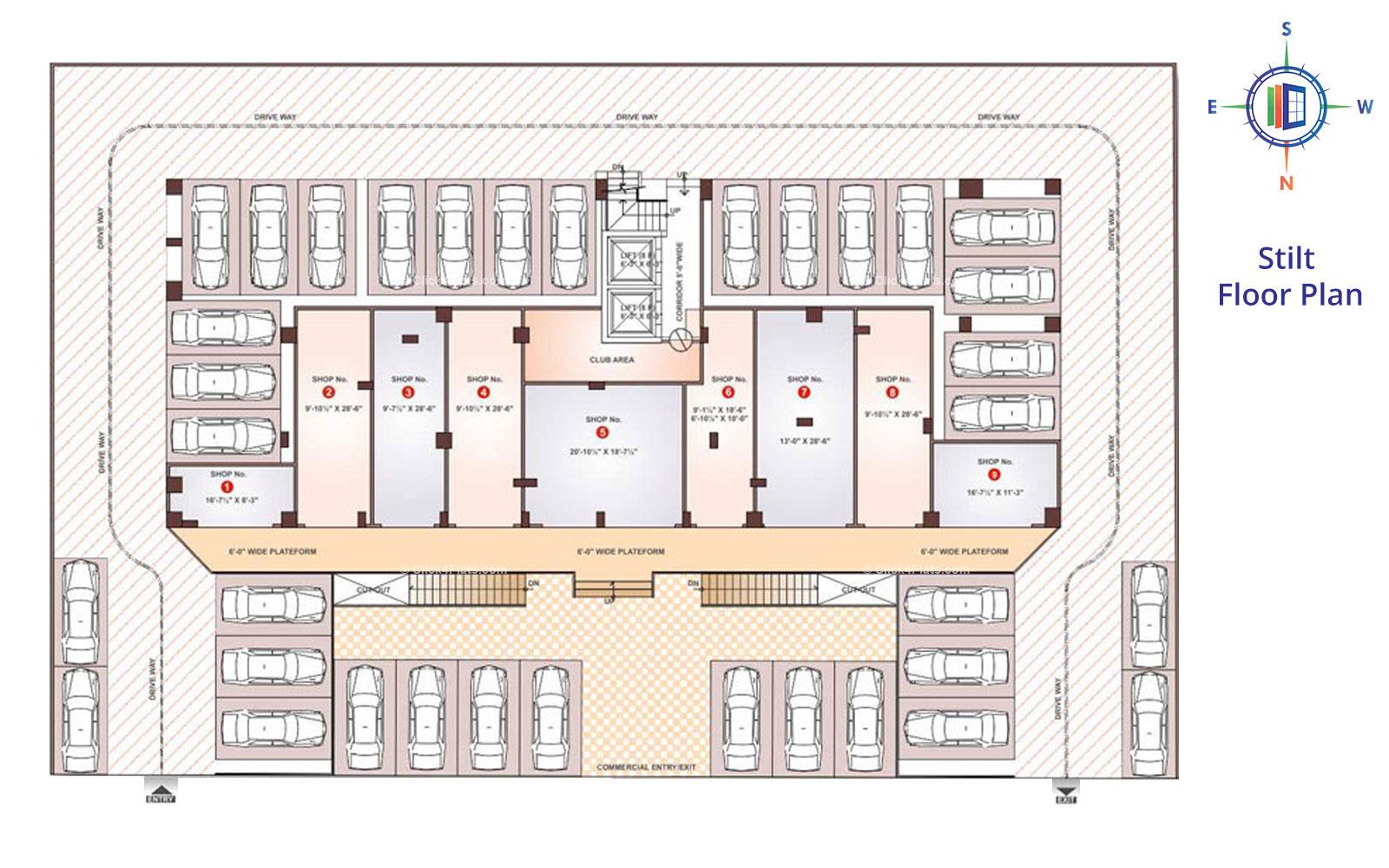 Shivgyan Residency Stilt Floor Plan