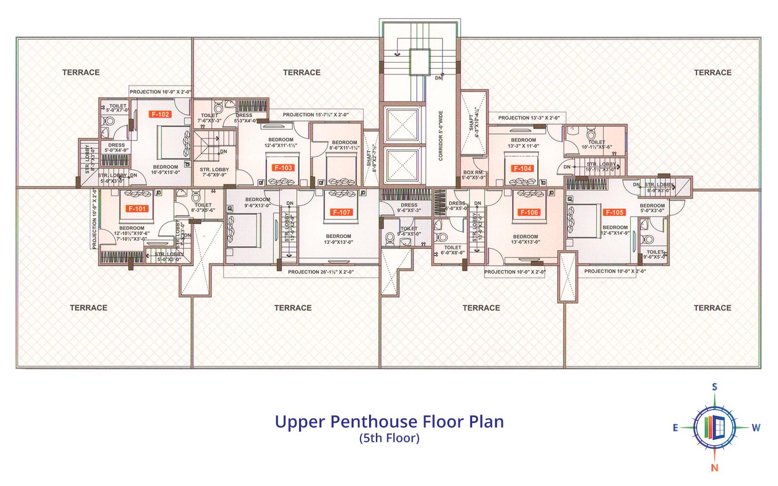 Shivgyan Residency Upper Penthouse Floor Plan