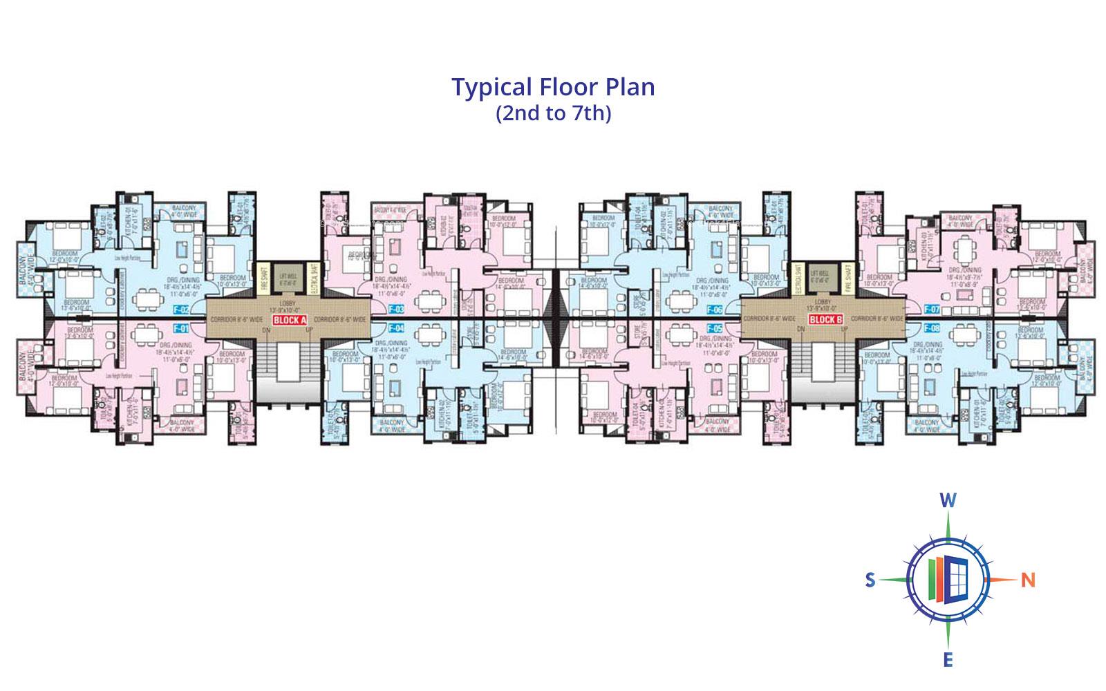 Sunshine Symphony Typical Floor Plan (2nd to 7th)