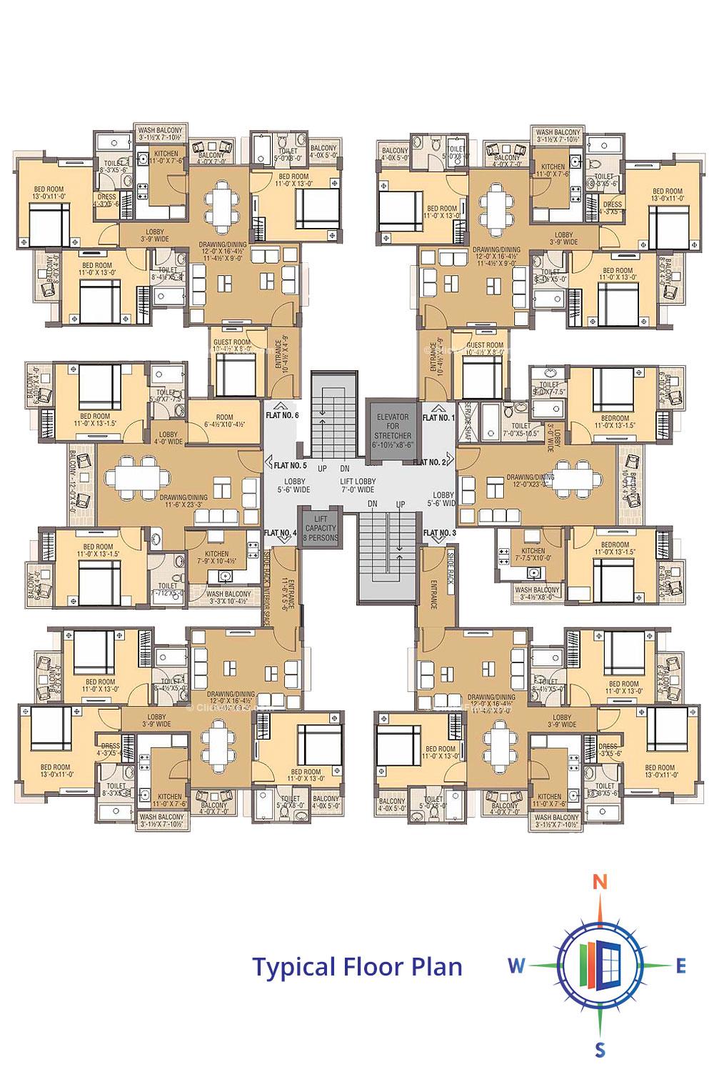 South Court Typical Floor Plan