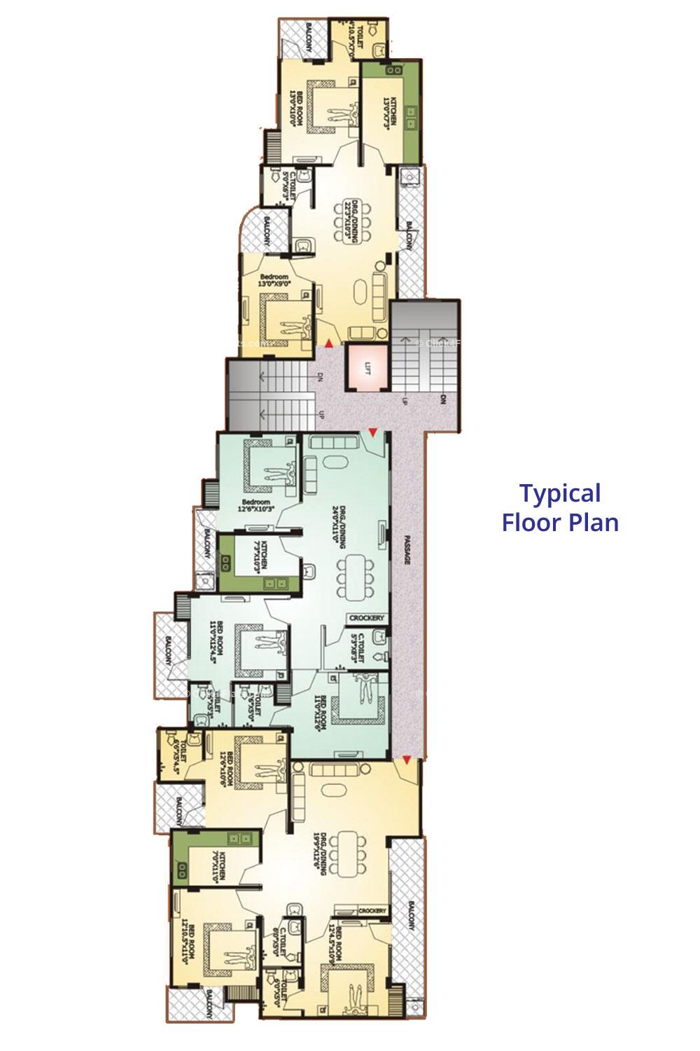 Midas Residency Typical Floor Plan