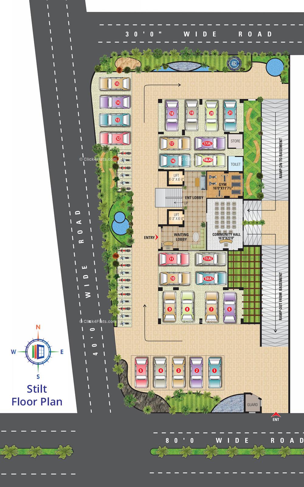 SDC Aishwarya Heights Stilt Floor Plan