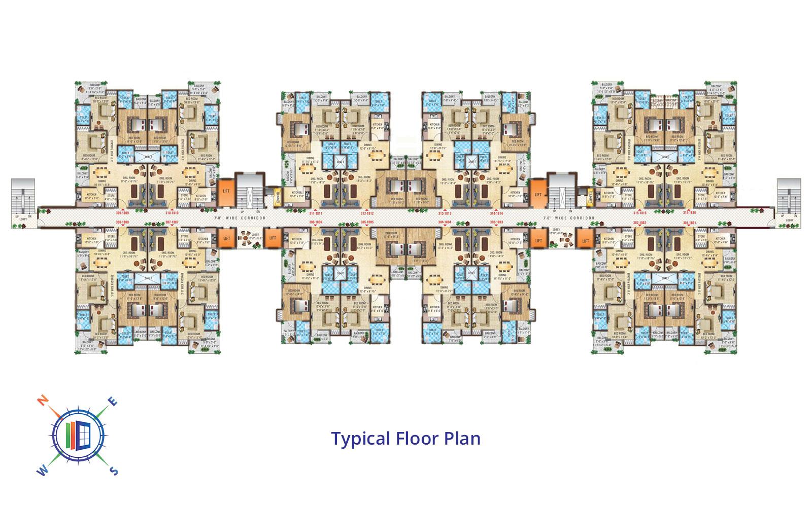 The Capital Ridge Typical Floor Plan