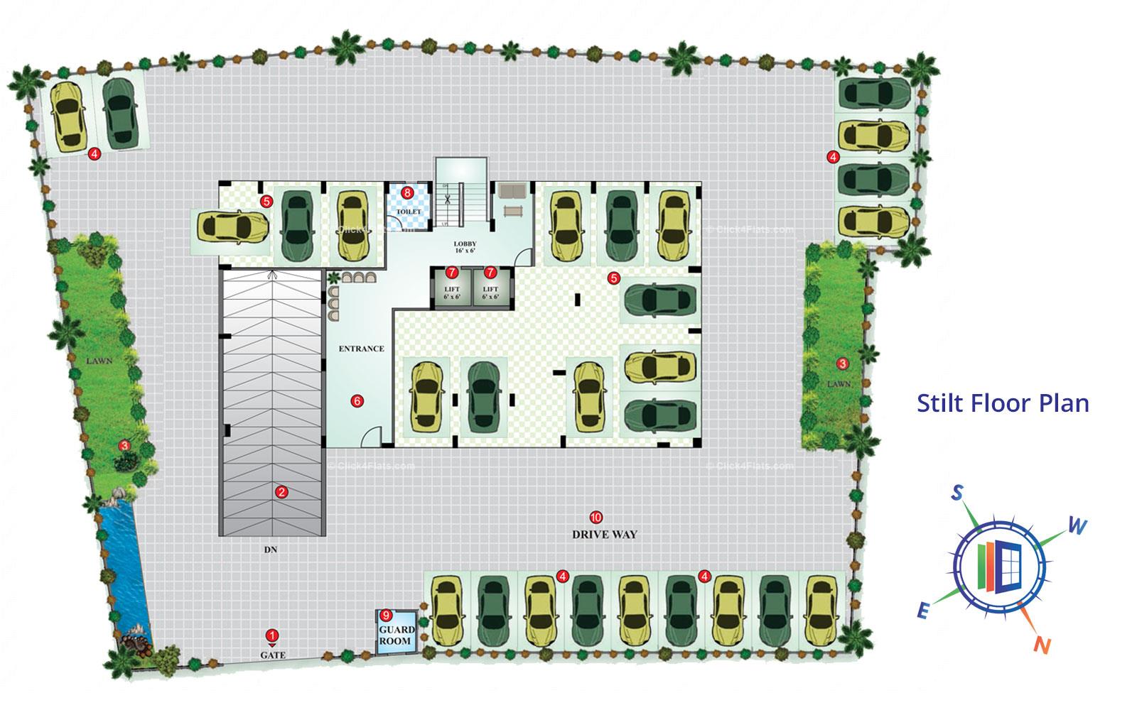 Uma Residency Stilt Floor Plan