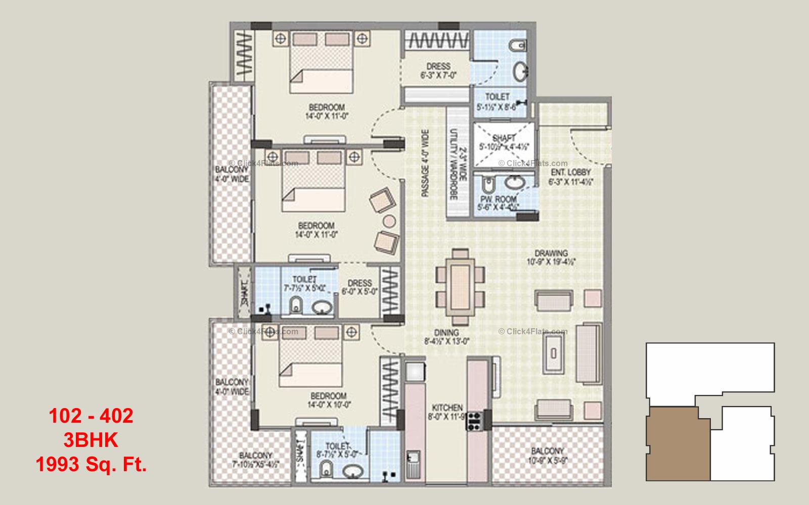 Pearl Blossom 3 BHK 