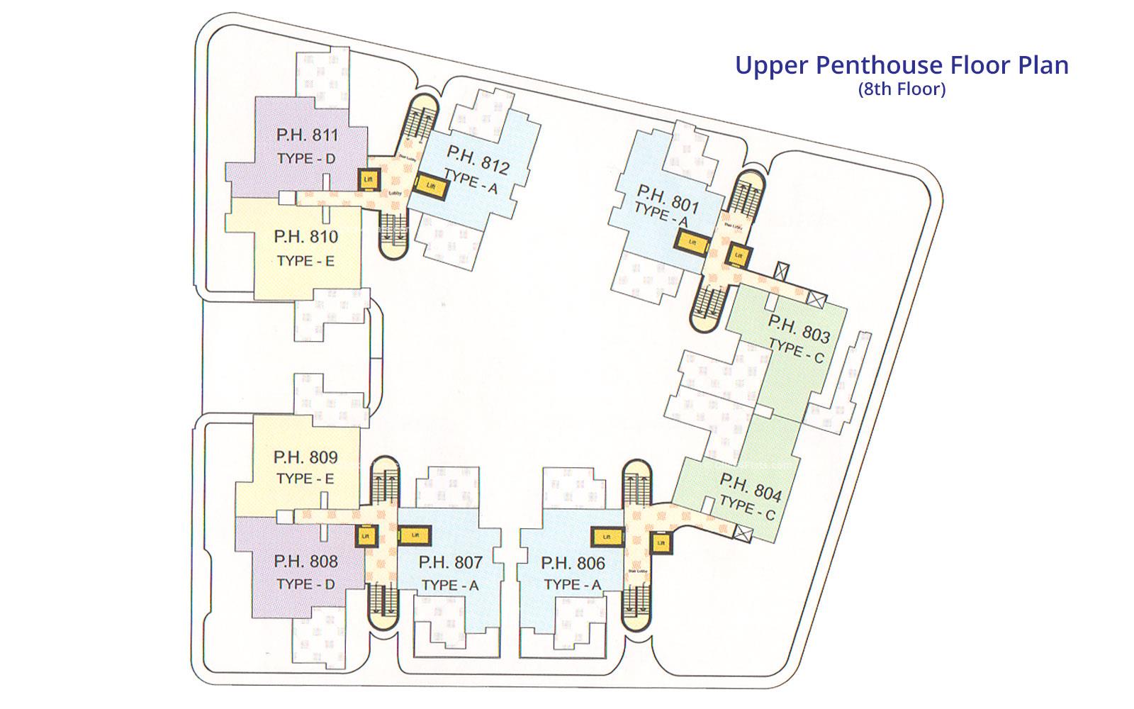 Fountain Square Upper Penthouse Floor Plan