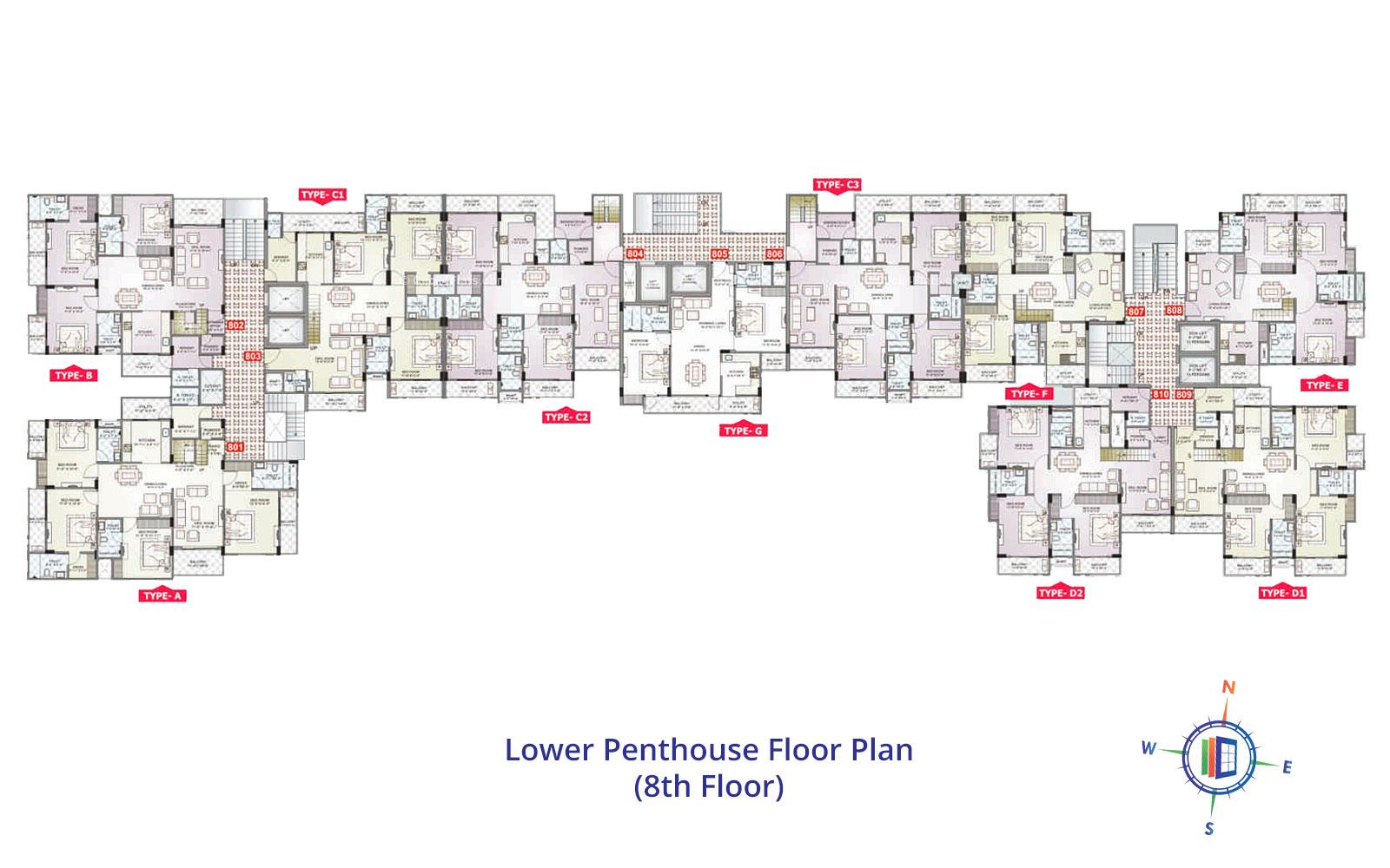 Felicity Emerald Lower Penthouse Floor Plan (8Th Floor)