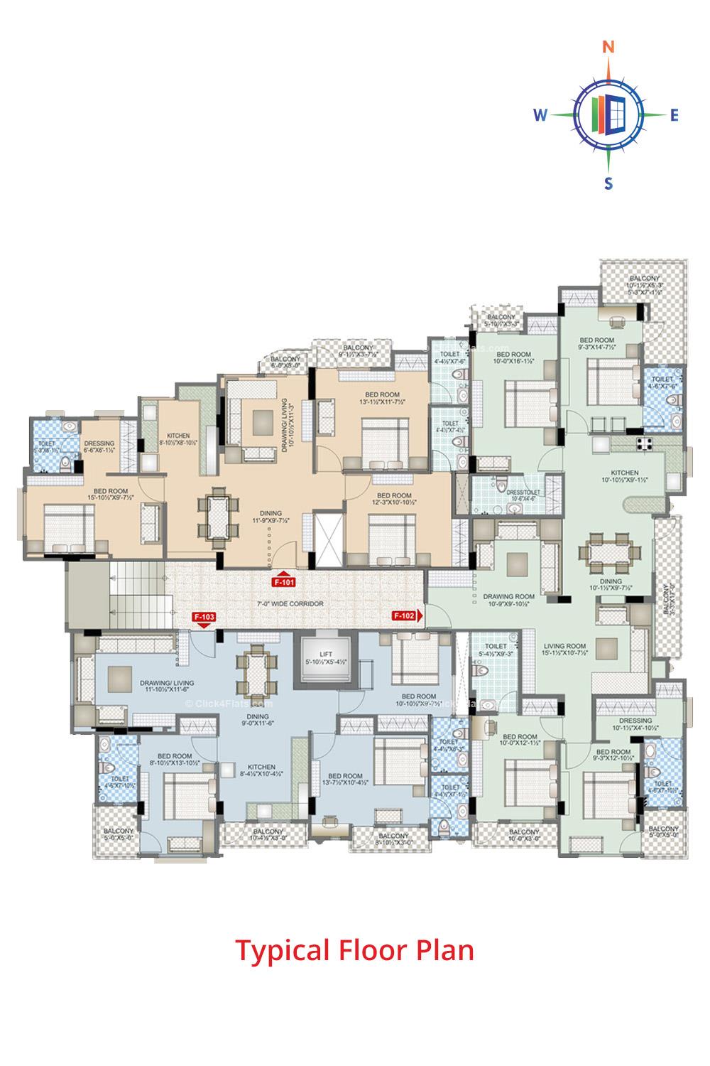 The Orient Typical Floor Plan