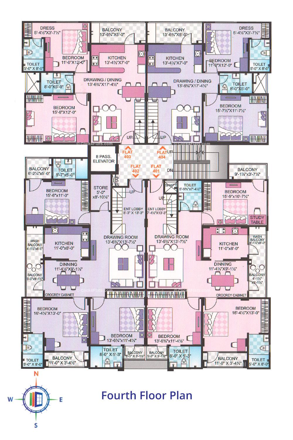 Luxuria Fourth Floor Plan