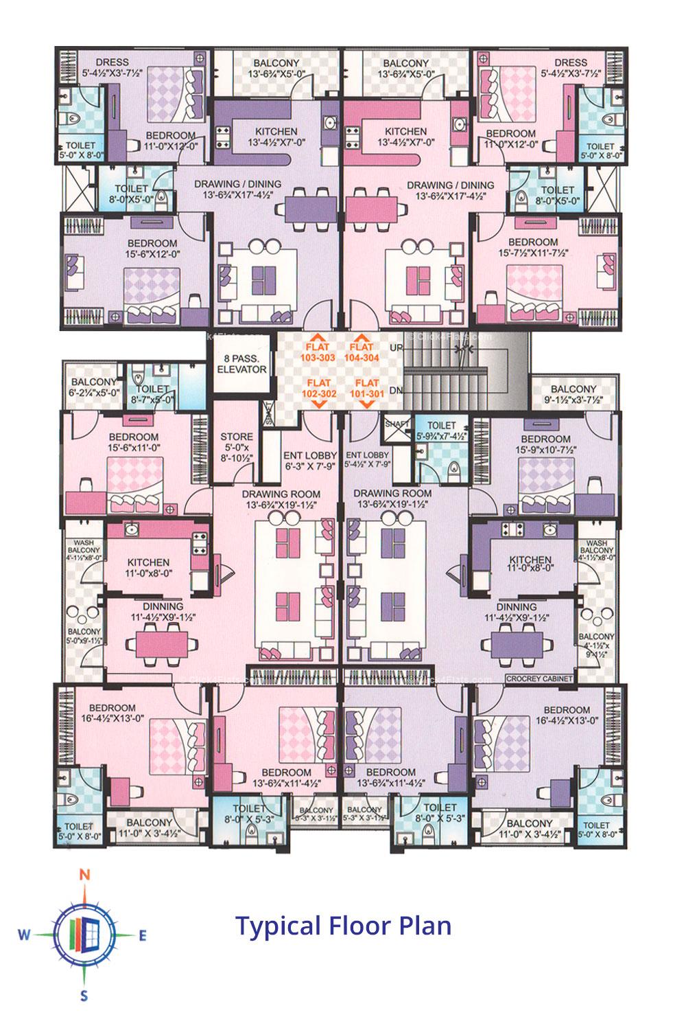 Luxuria Typical Floor Plan