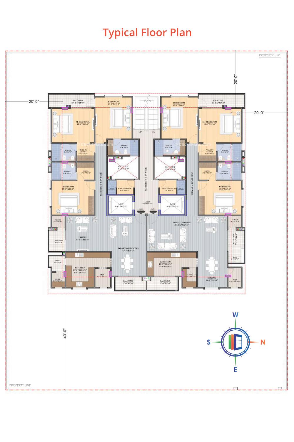 Satya Palace Typical Floor Plan