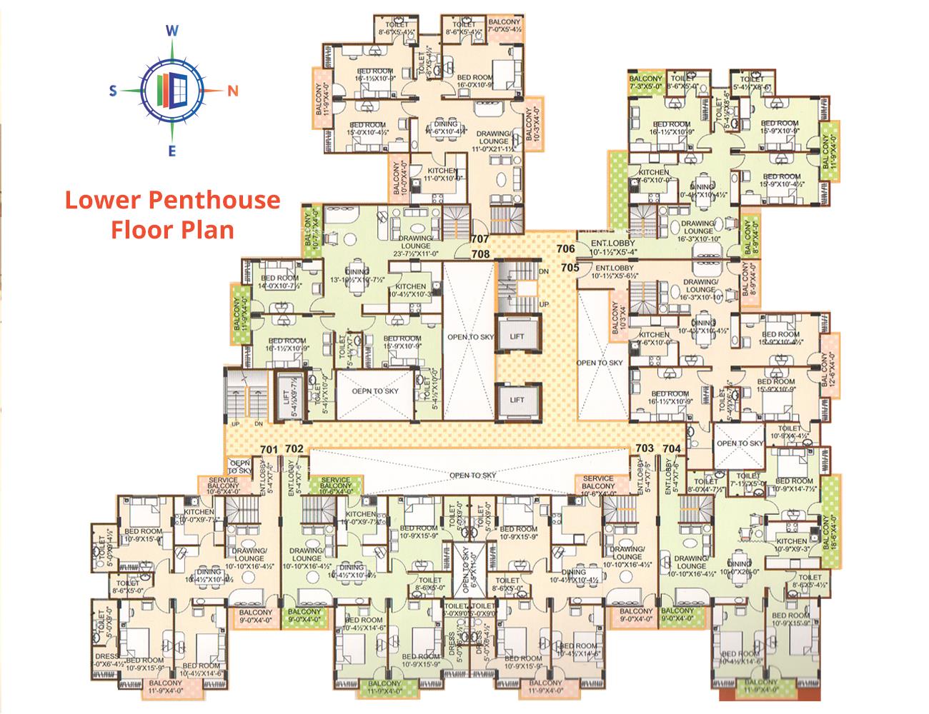 Pearl Vegas Lower Penthouse Floor Plan