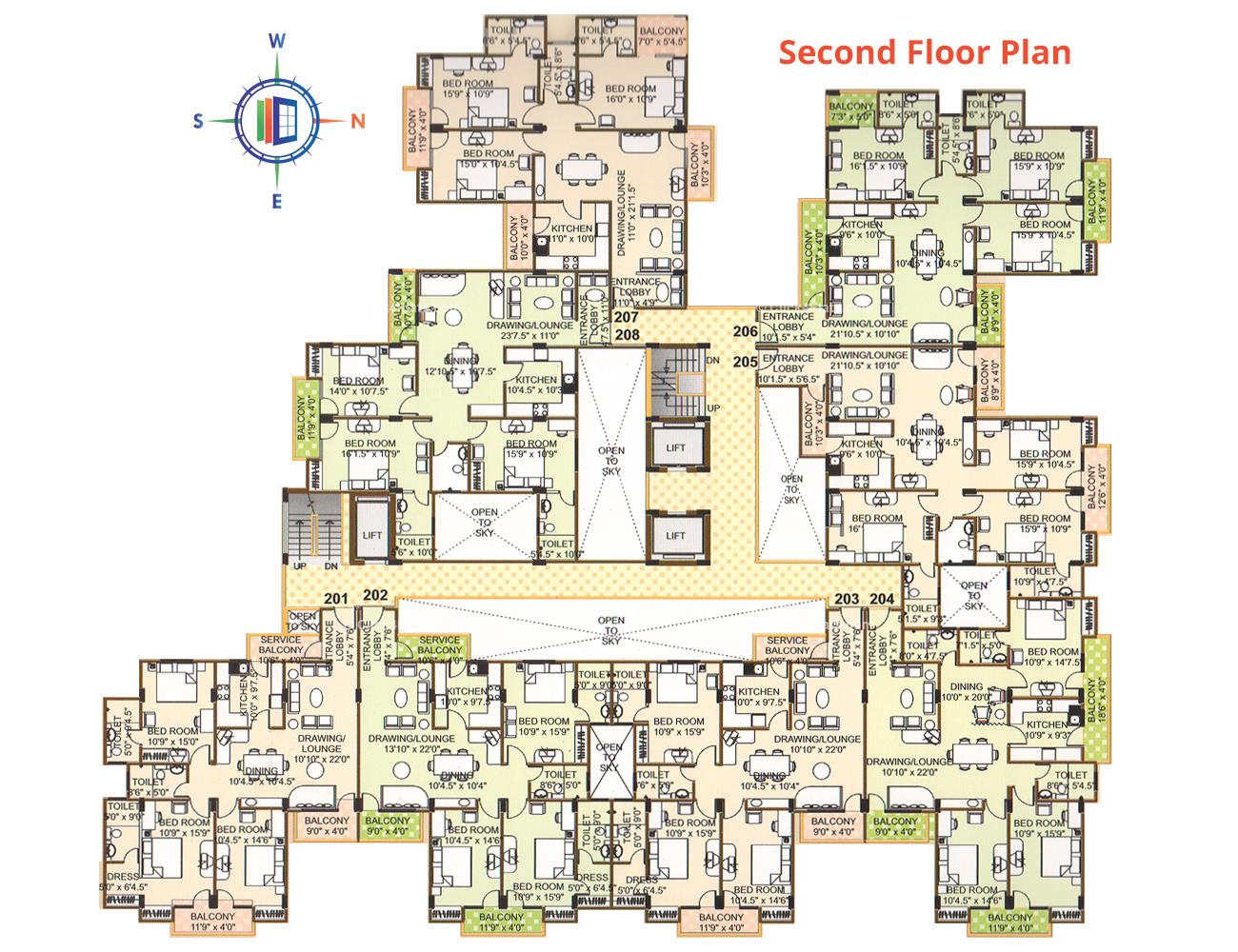 Pearl Vegas Second Floor Plan