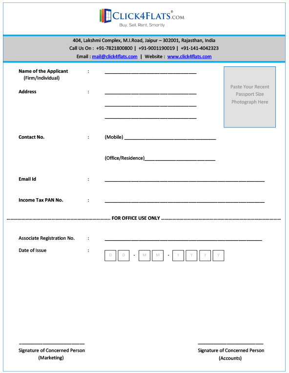 Associates Registration Form