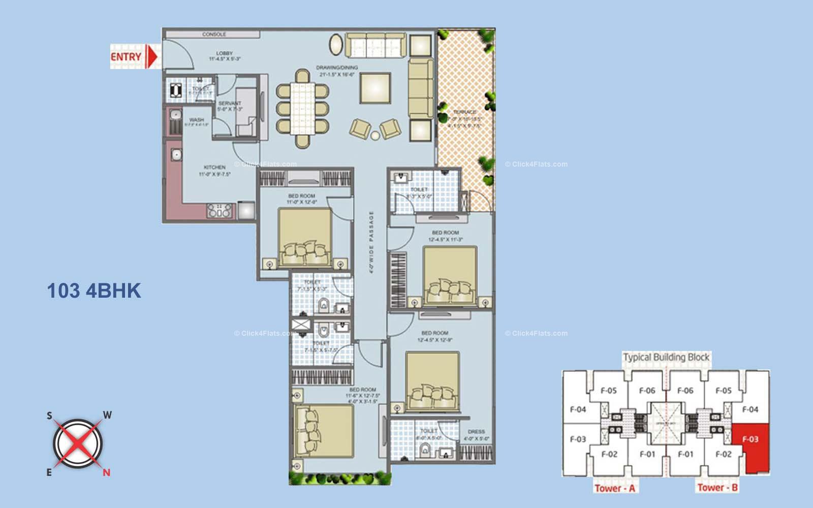 Sky Terraces 4 BHK 