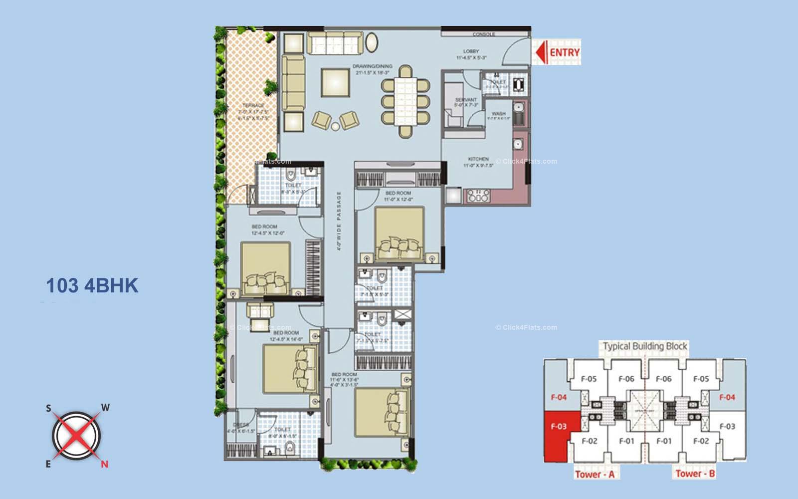 Sky Terraces 4 BHK 