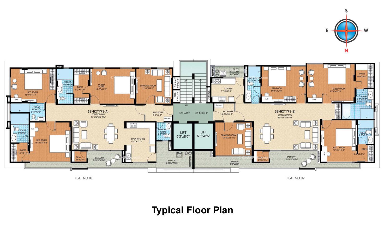 5th Avenue Typical Floor Plan