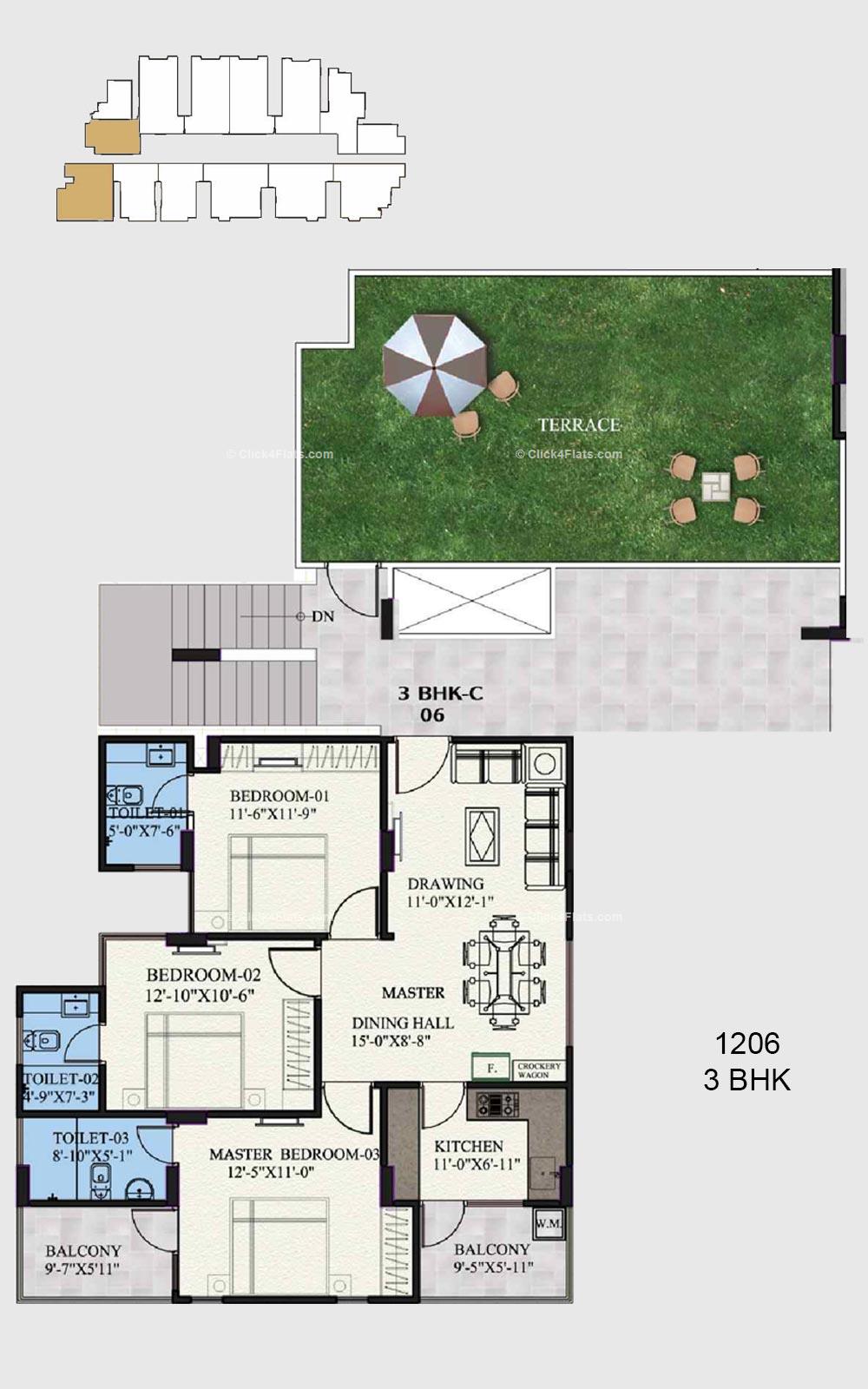 Acacia 3 BHK 