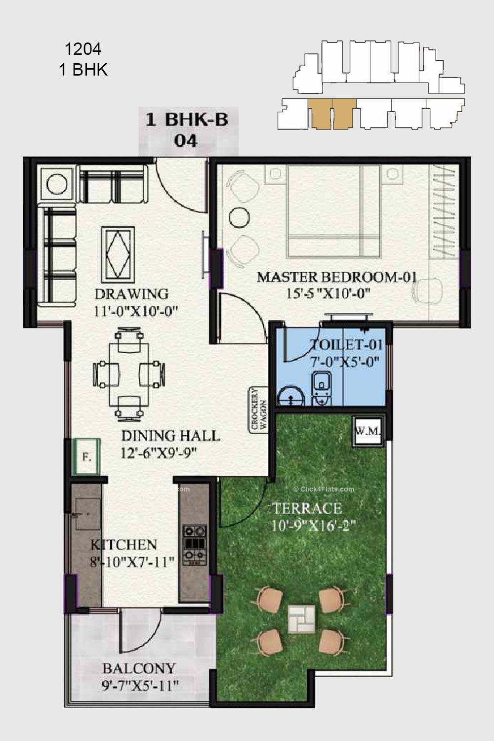 Acacia 1 BHK 