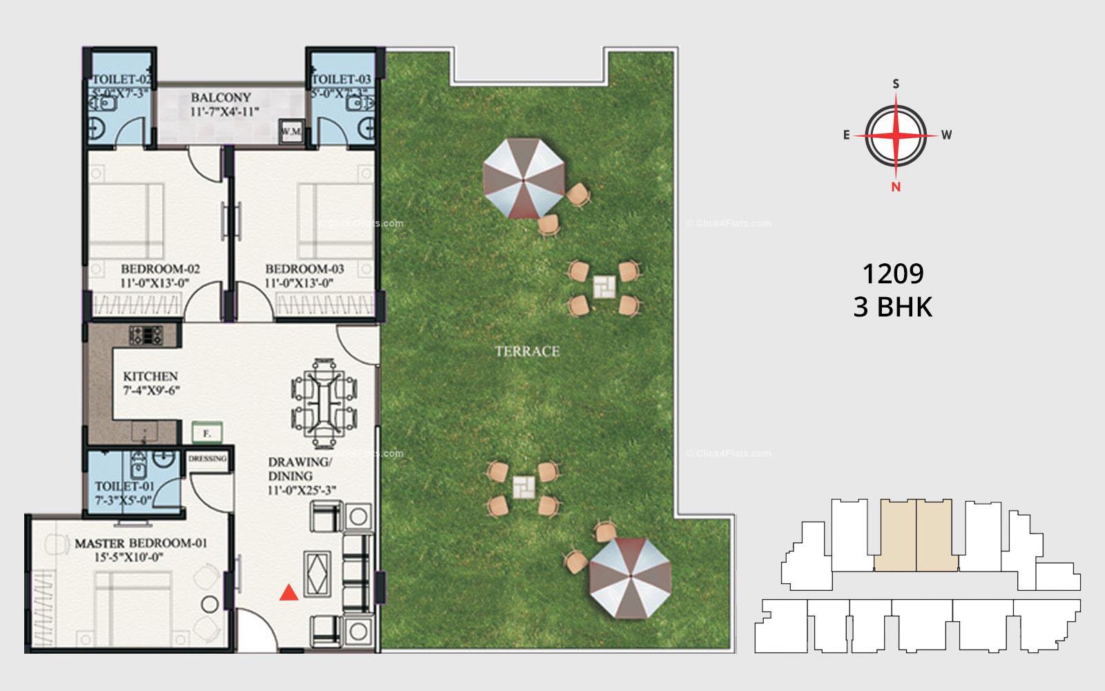 Acacia 3 BHK 