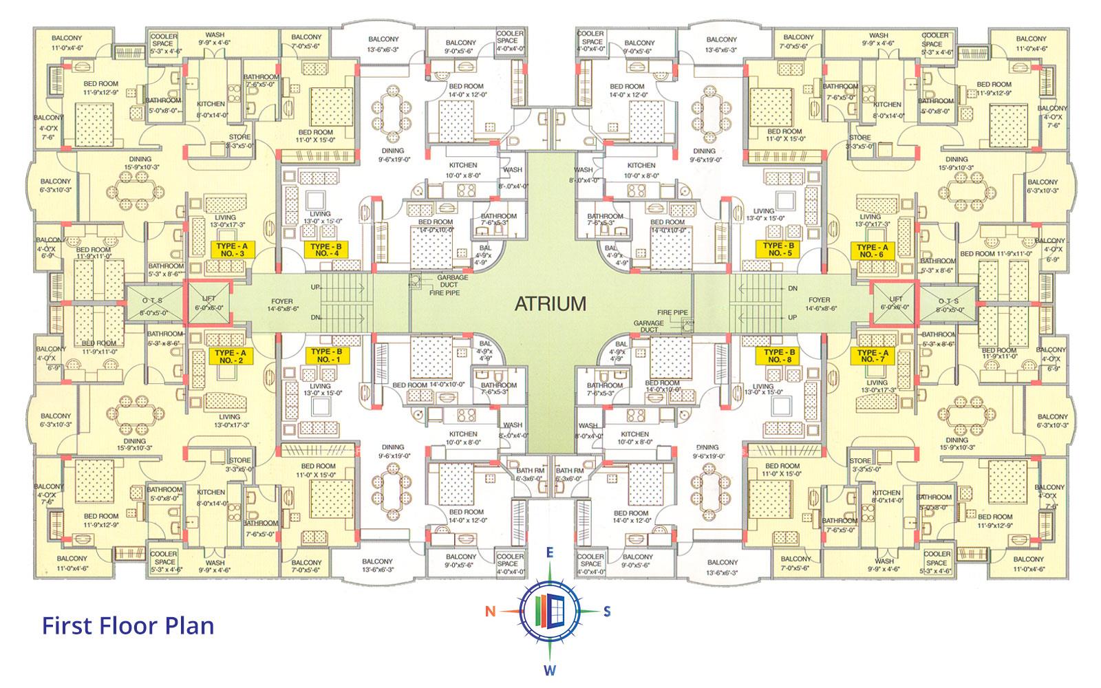 Akshat Enclave First Floor Plan