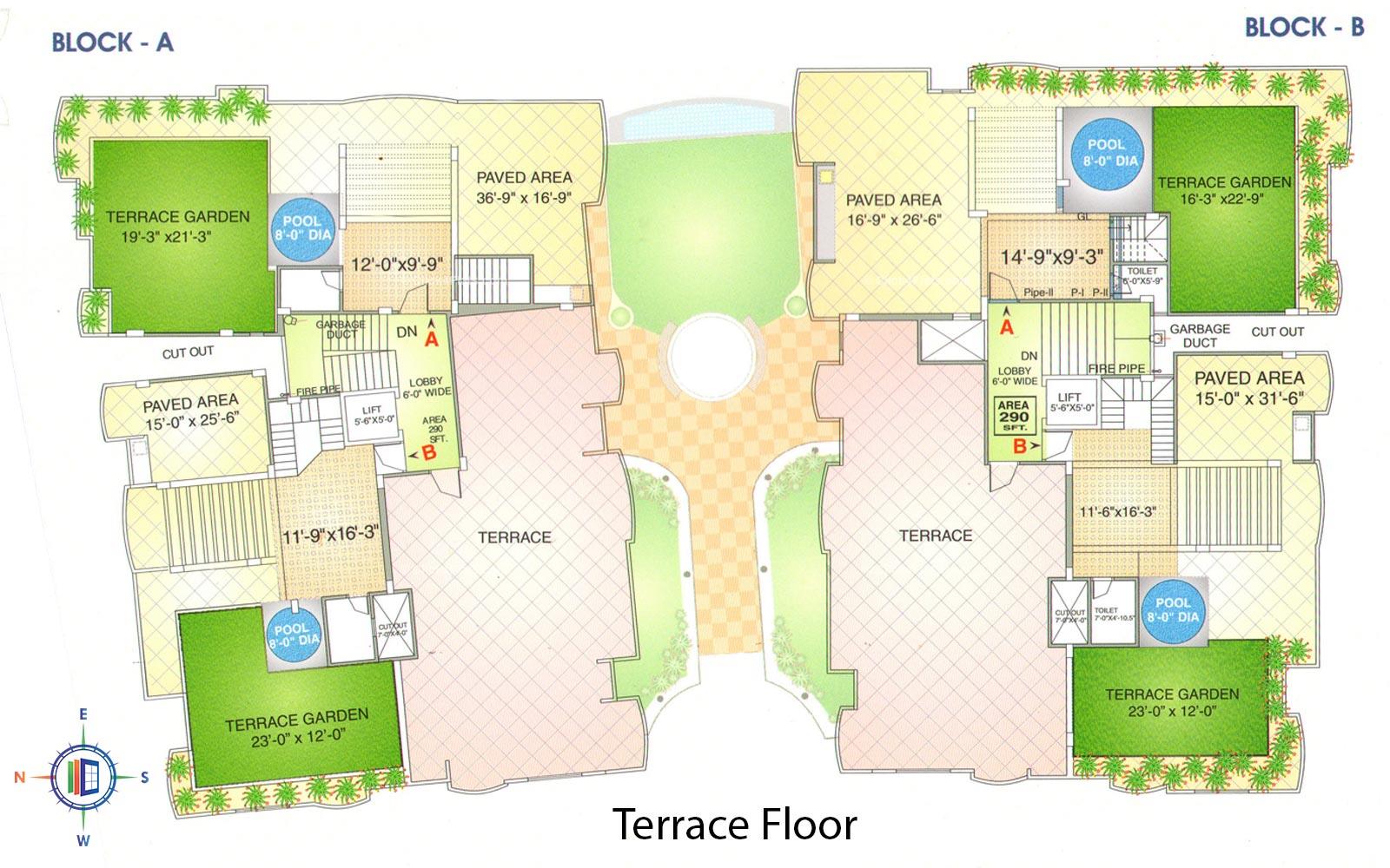 Akshat Residency Terrace Floor Plan