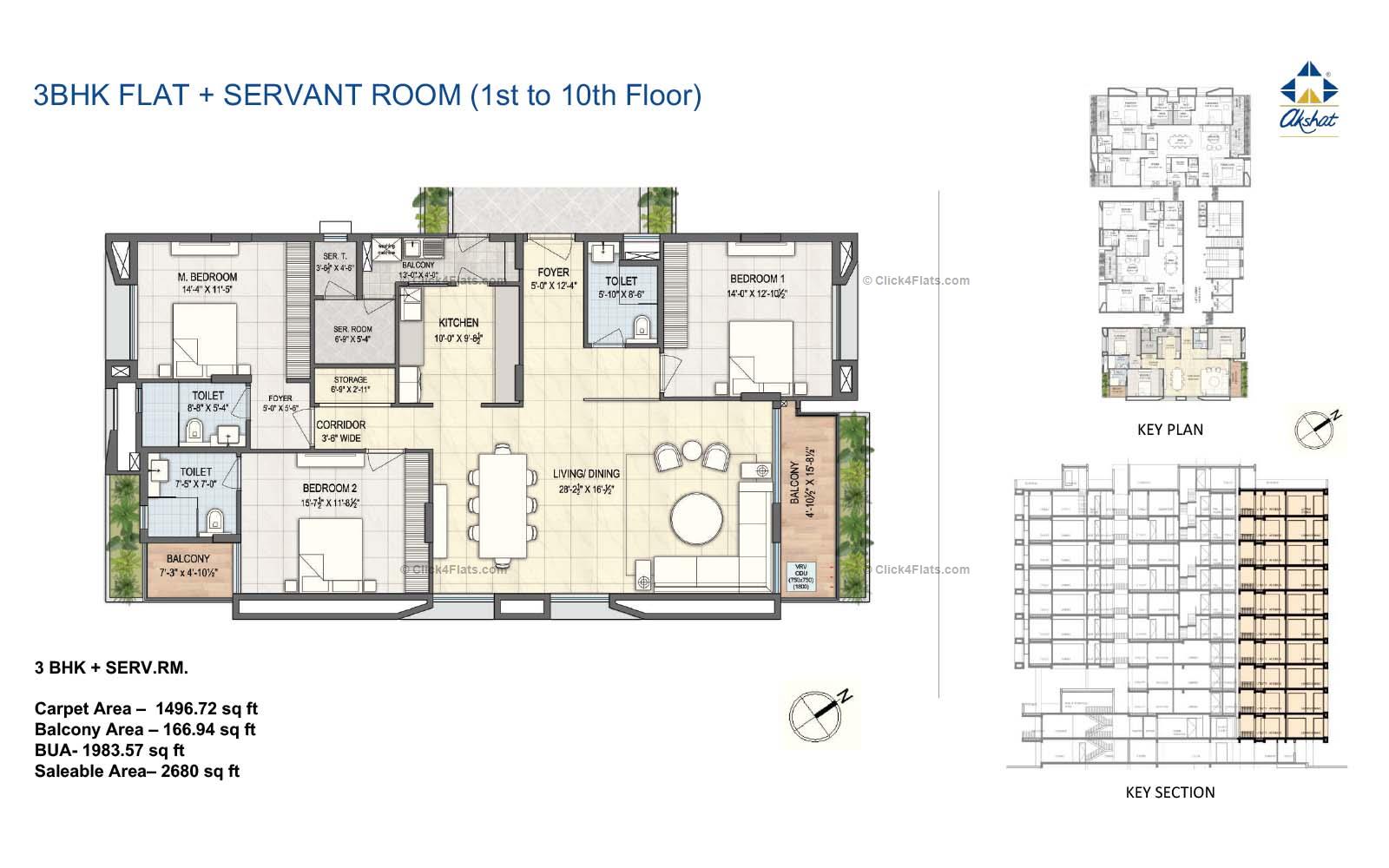 Akshat Durlabh 3 BHK 2680 square feet