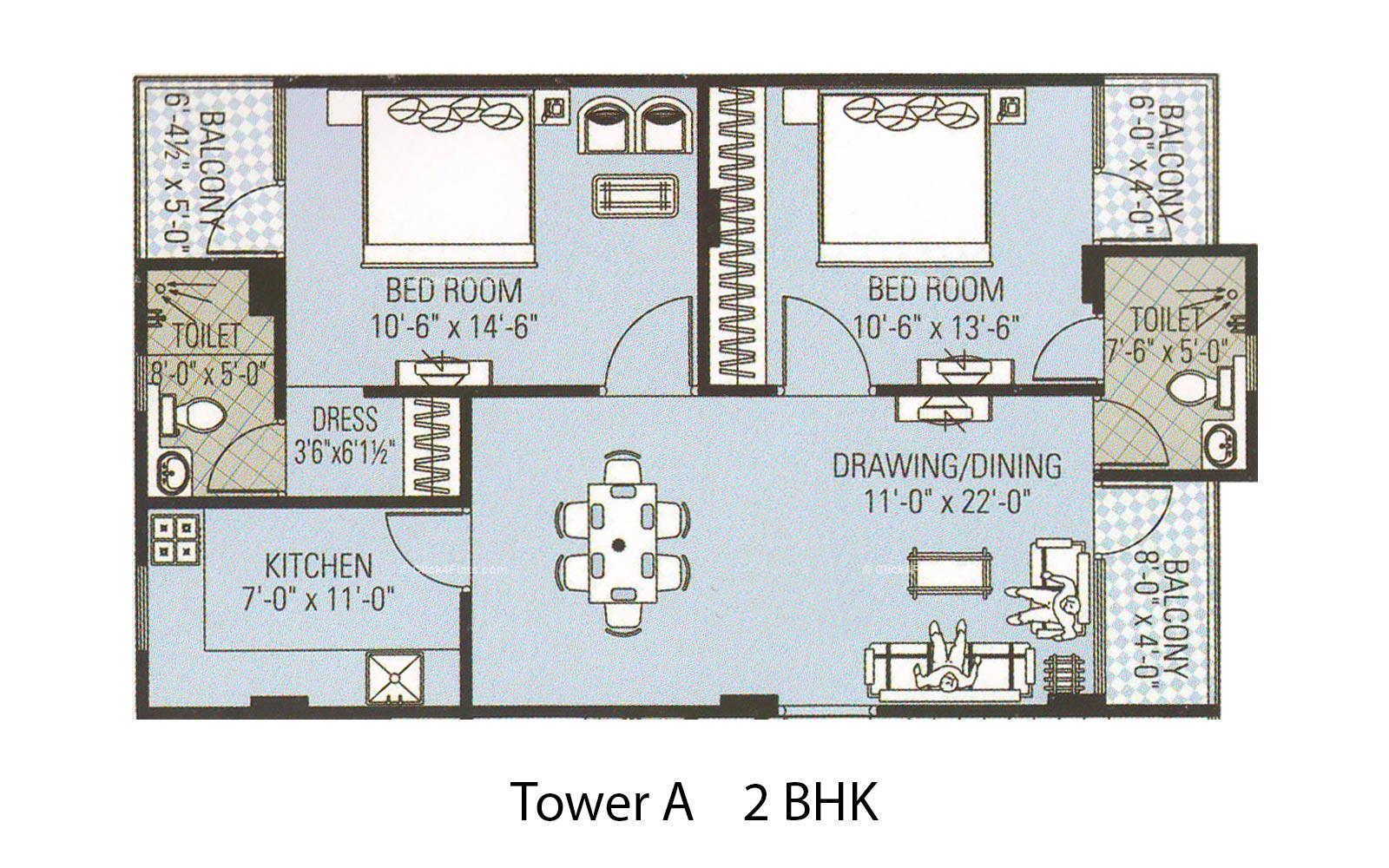 Amour Tower 2 BHK 