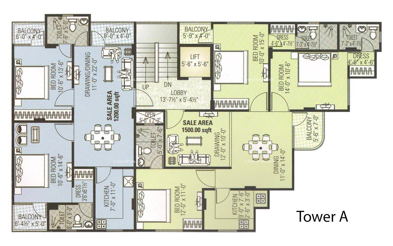 Amour Tower Typical Floor Plan (Tower A)