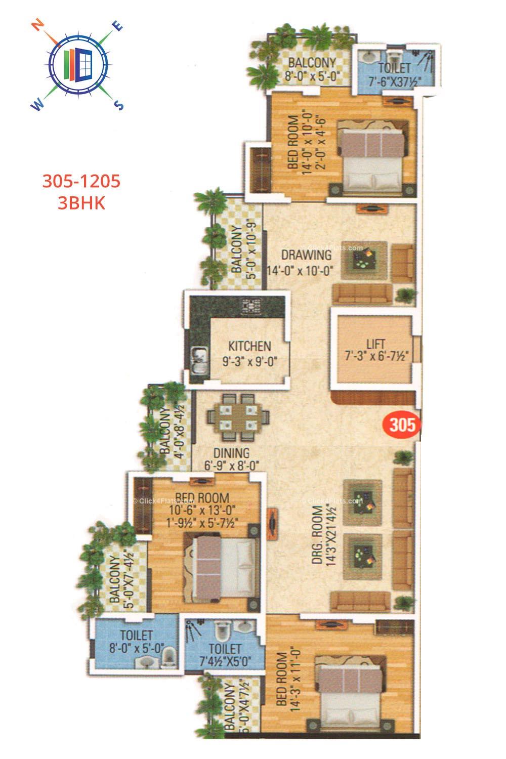 Anand Prime 3 BHK 