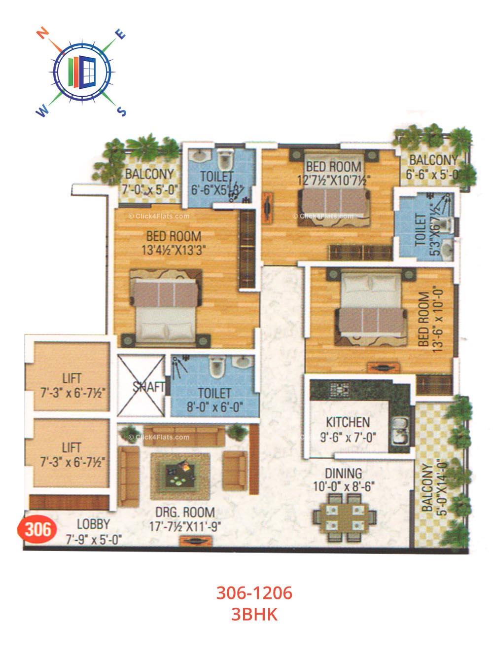 Anand Prime 3 BHK 