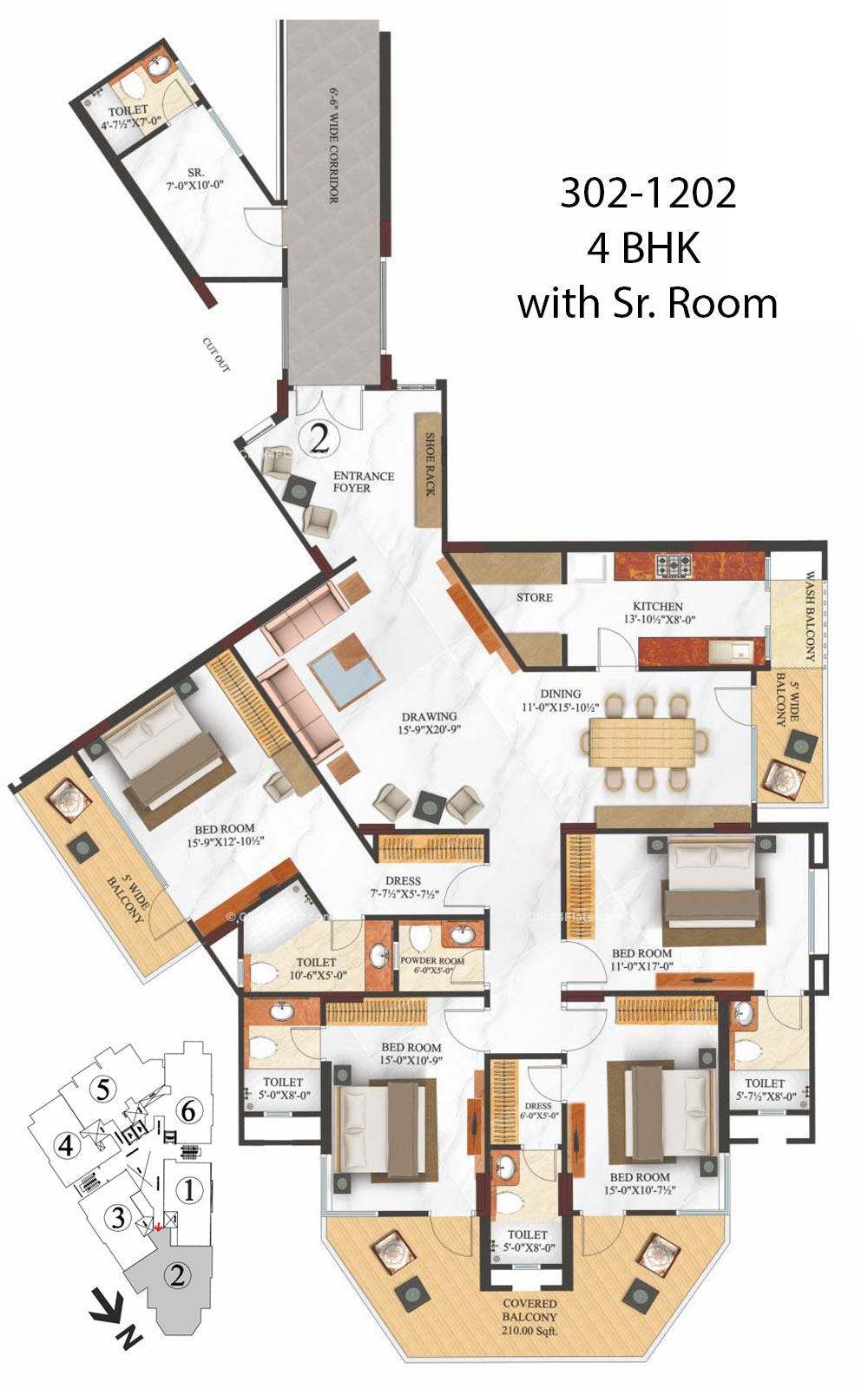 Arabella 3 BHK 