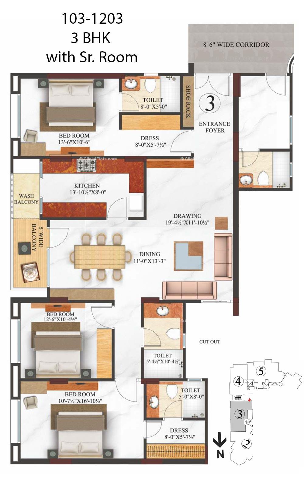 Arabella 3 BHK 