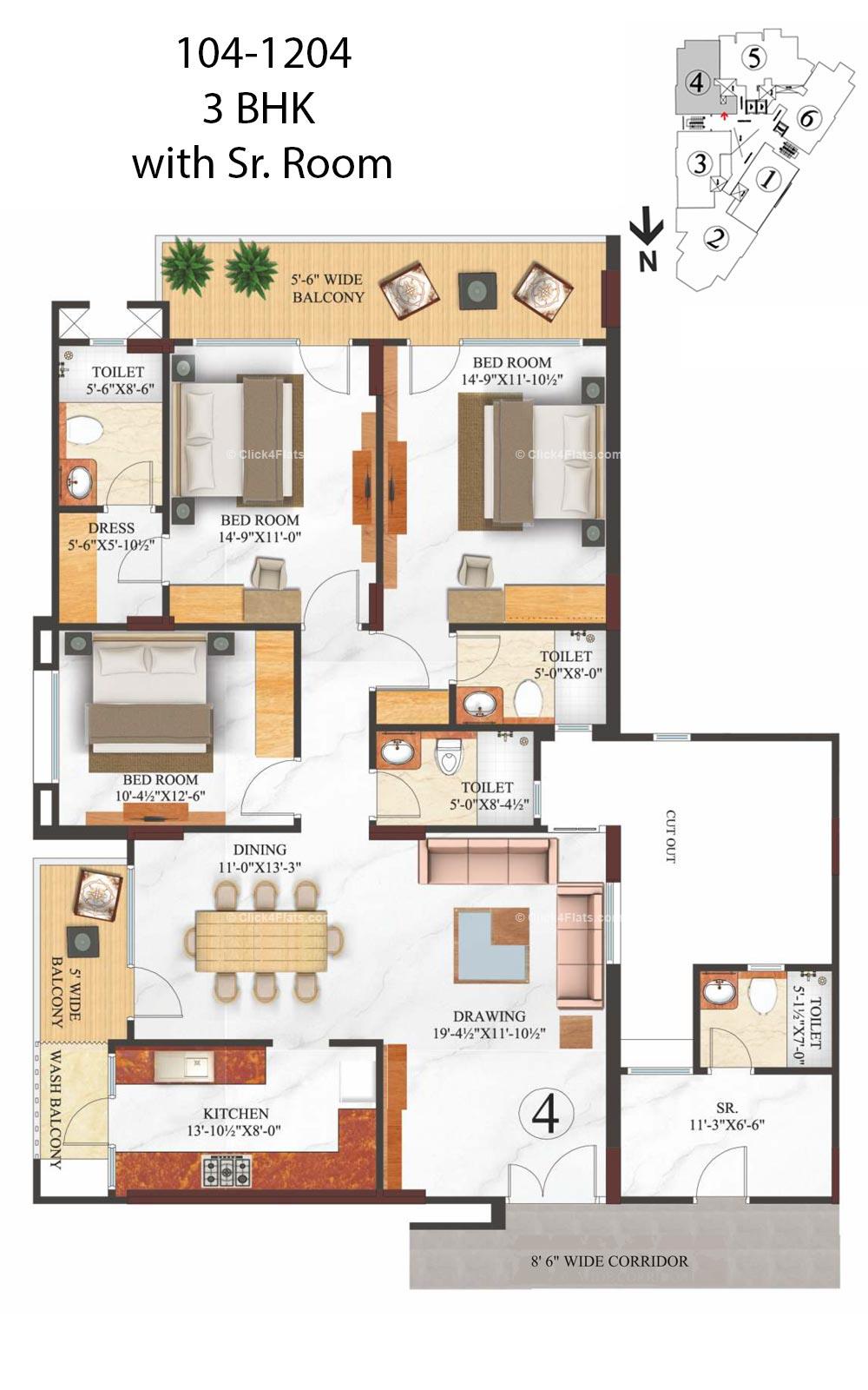 Arabella 4 BHK 