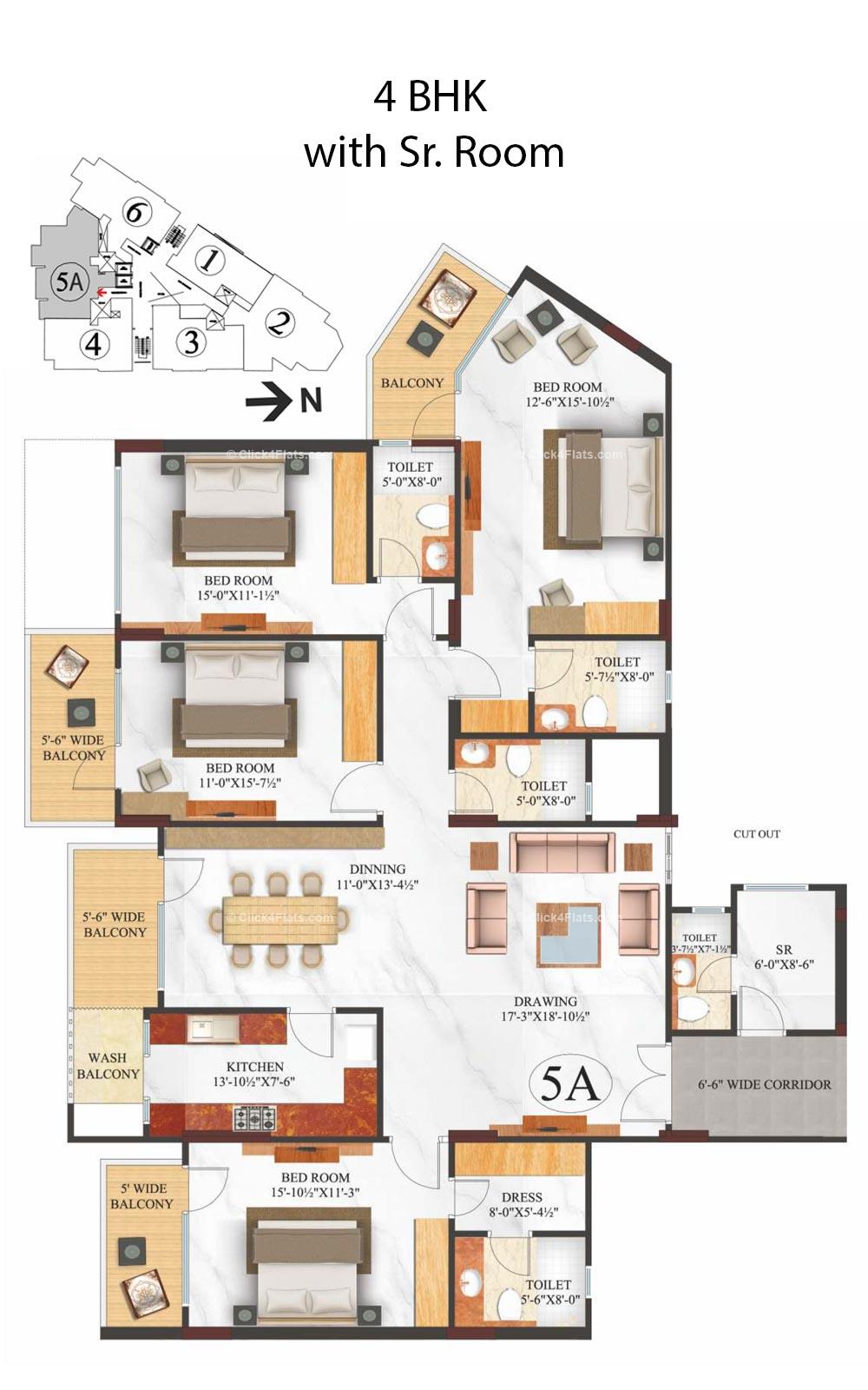 Arabella 4 BHK 